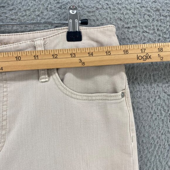Chicos Jeans Womens 1.5 US 10 Beige So Slimming Girlfriend Slim Ankle Stretch - Picture 7 of 11